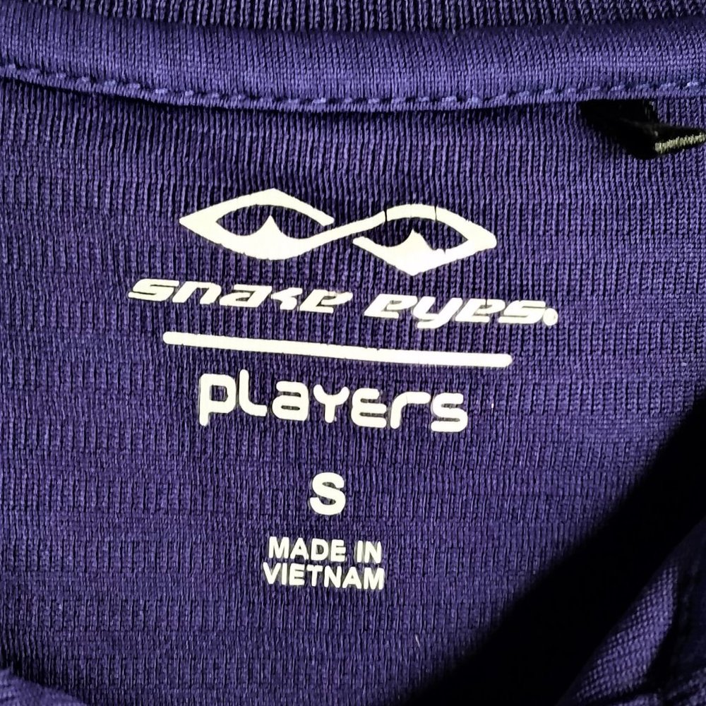 Snake Eyes Players Men's Super Lightweight Blue Polo Golf Shirt sz Small